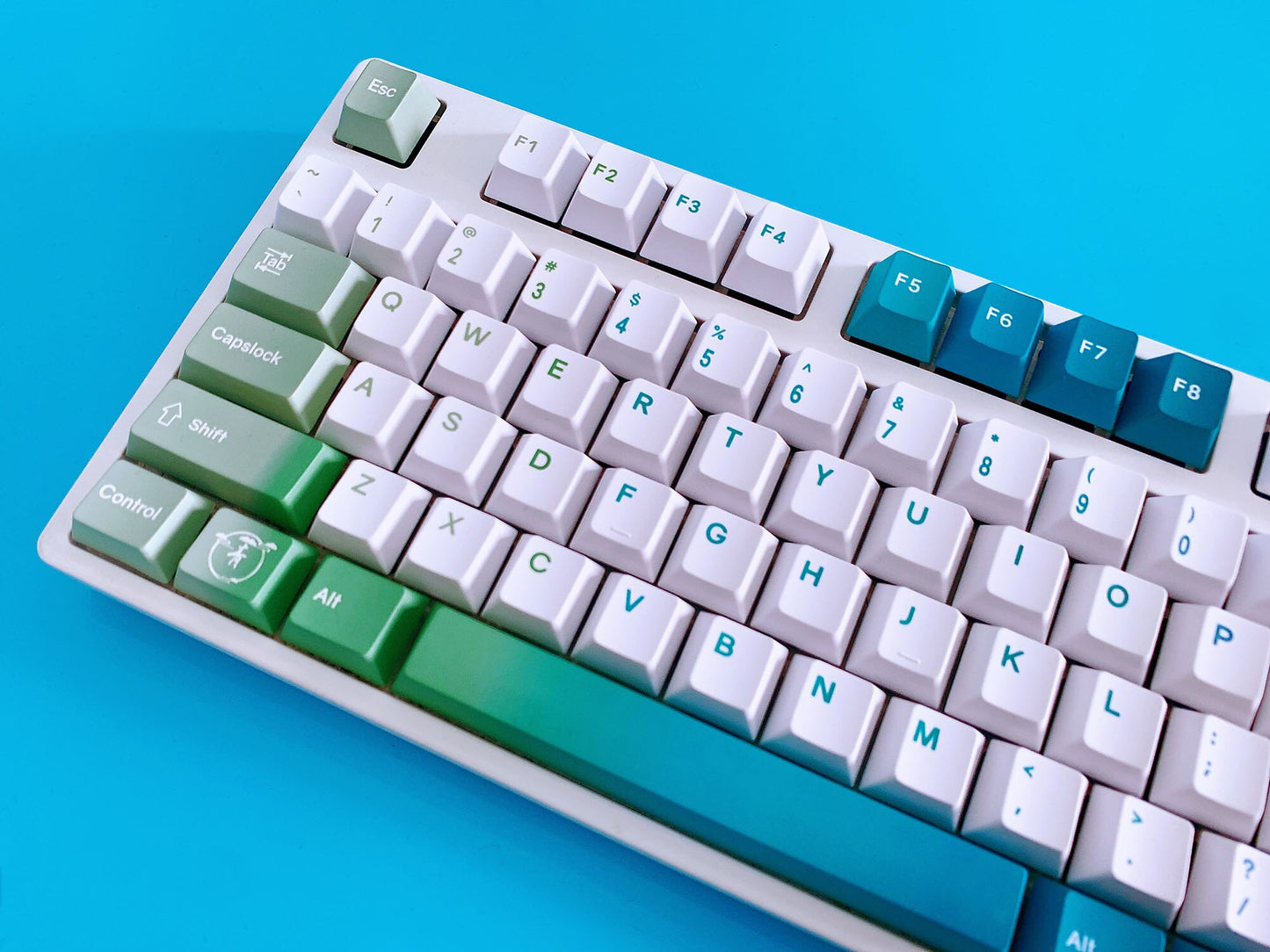 Turquoise Dip PBT Cherry Profile Keycaps