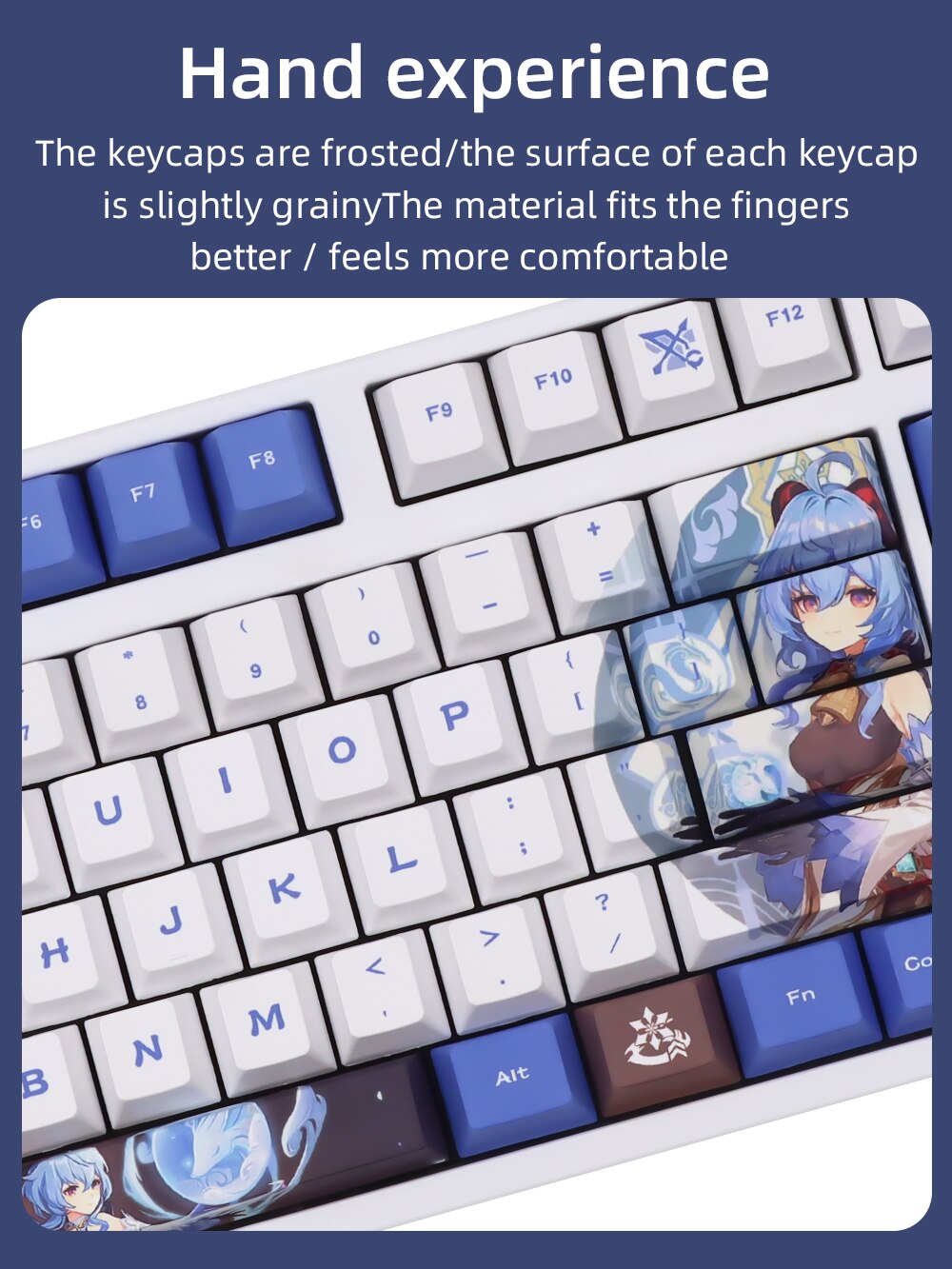 Genshin Impact Ganyu Cherry Profile PBT Keycaps