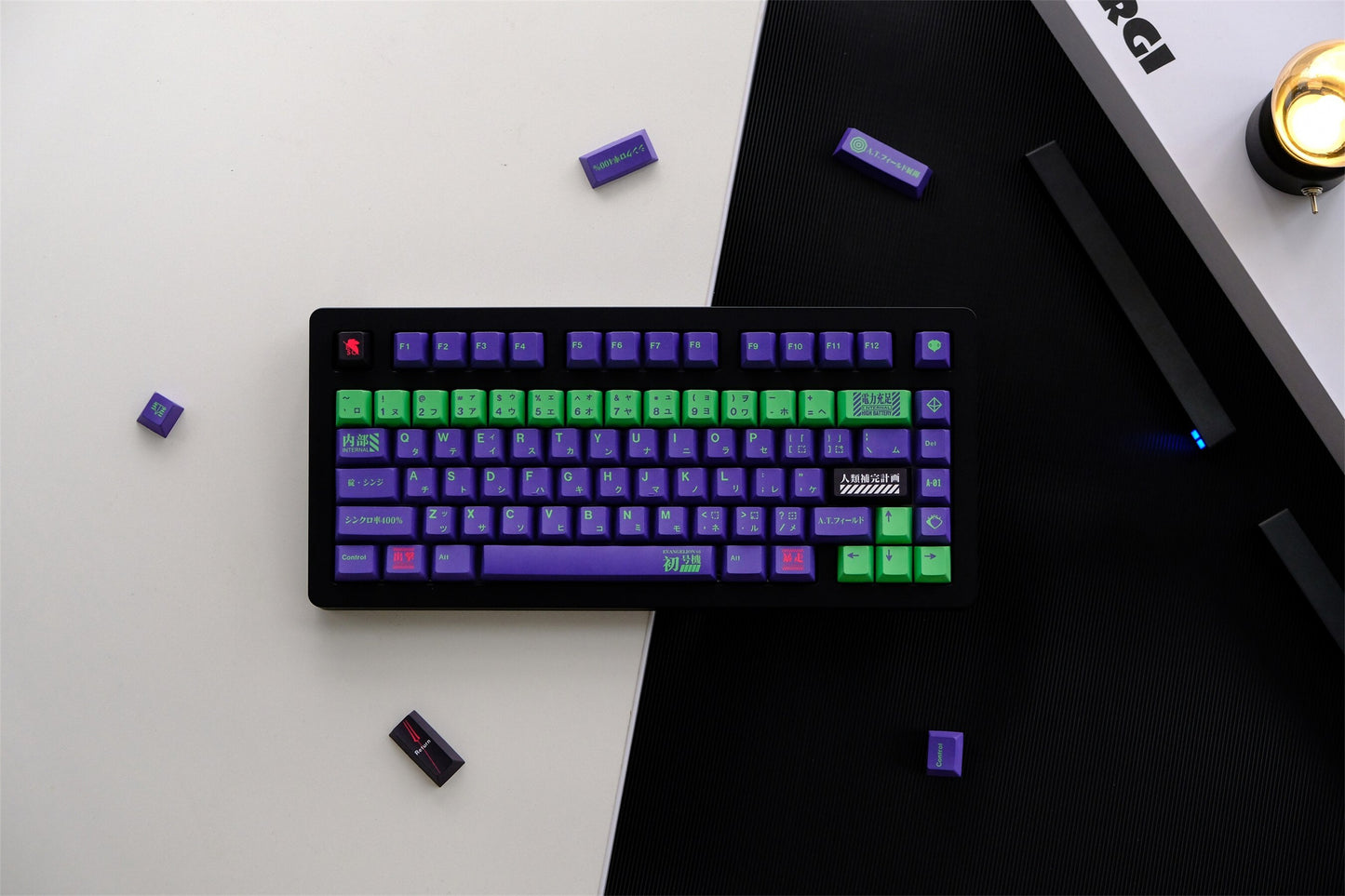 EVA NO.1 PBT Keycaps ملف تعريف الكرز