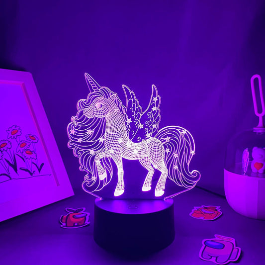 Cute Animal Unicorn 3D Night Lights