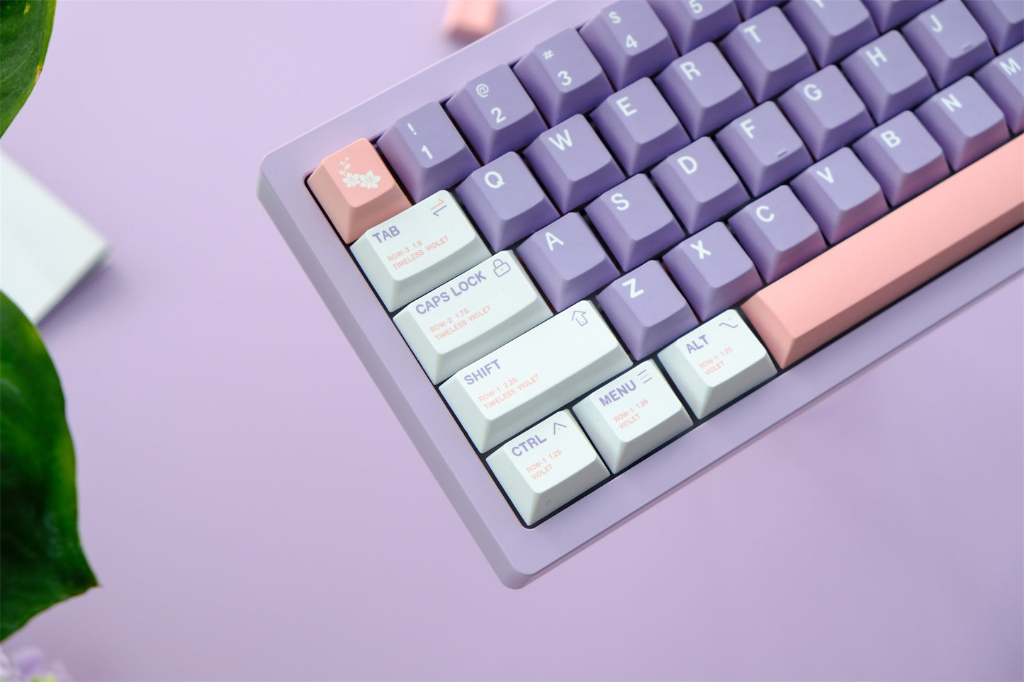 Violet Themed PBT Keycaps cherry profile