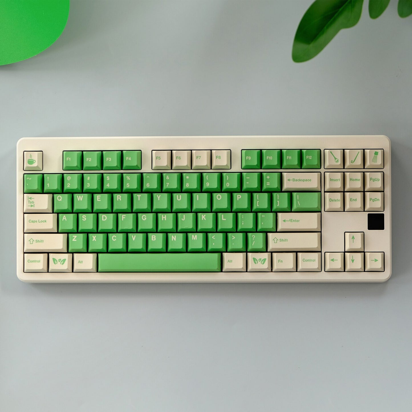 Cream Matcha Keycaps PBT Cherry Profile Keycaps