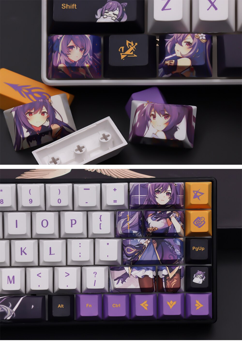 جينشين Ke Qing Cherry Profile PBT Keycaps