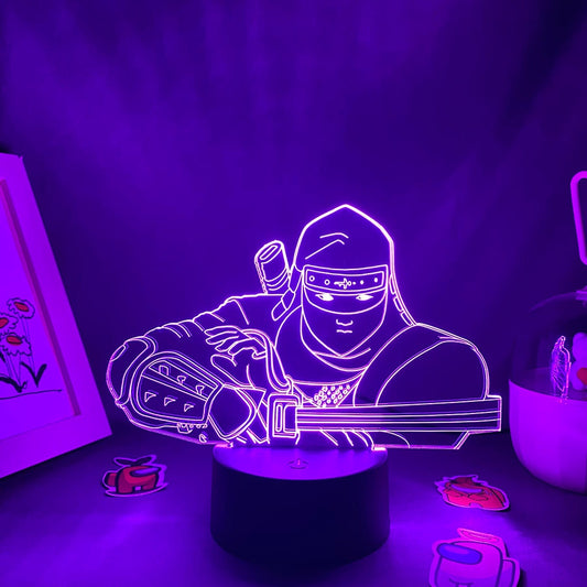 Hot Game Figure Shinobi-es 3 3D Led Neon Night Lights