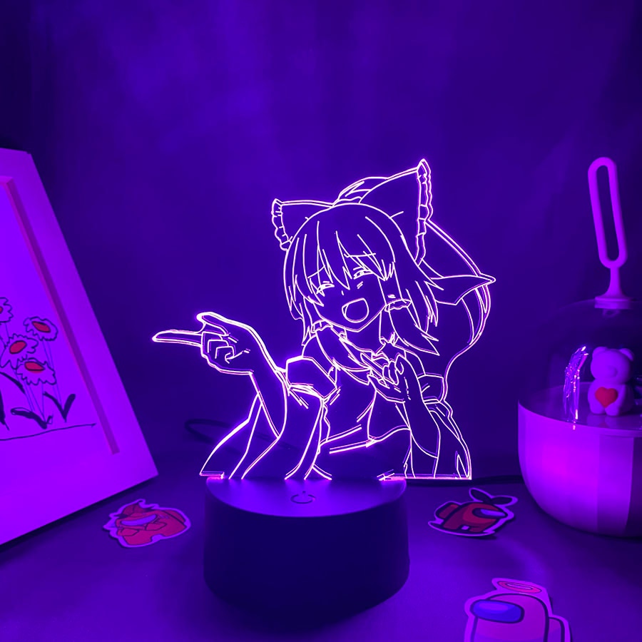 Touhou Project Figure Reimu Hakurei 3D Night Lights