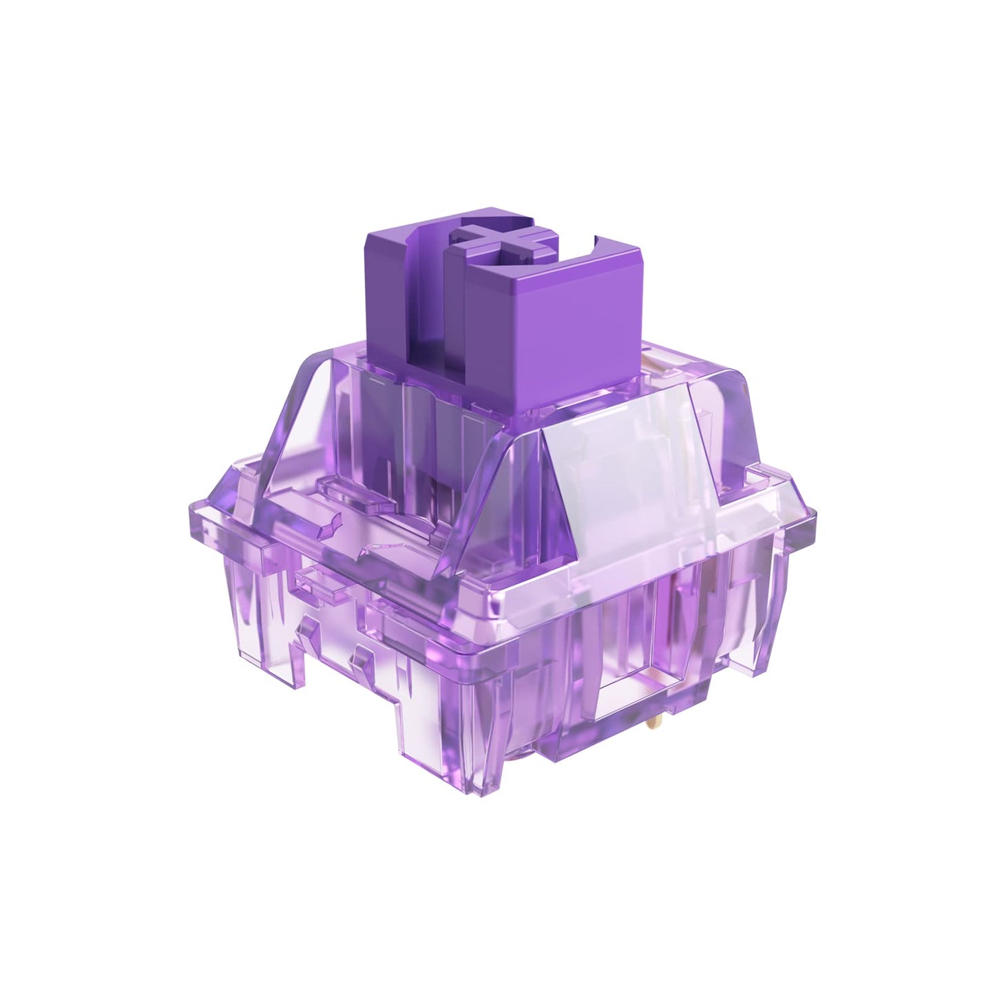 Akko CS Jelly Purple Switches 3 Pin 40gf Tactile Switch with Dustproof Stem Compatible with MX Mechanical Keyboard (45 pcs)