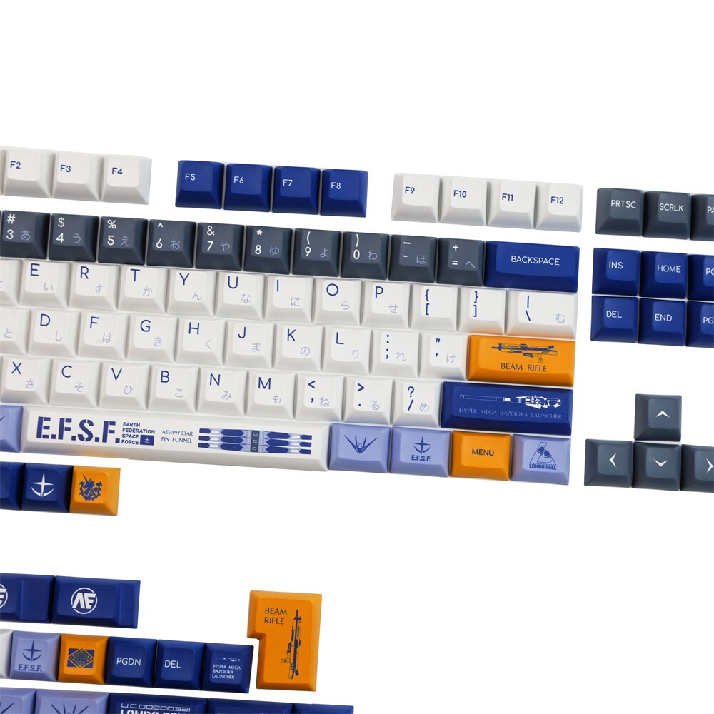 Gundam Warrior PBT Keycaps KCA Profile