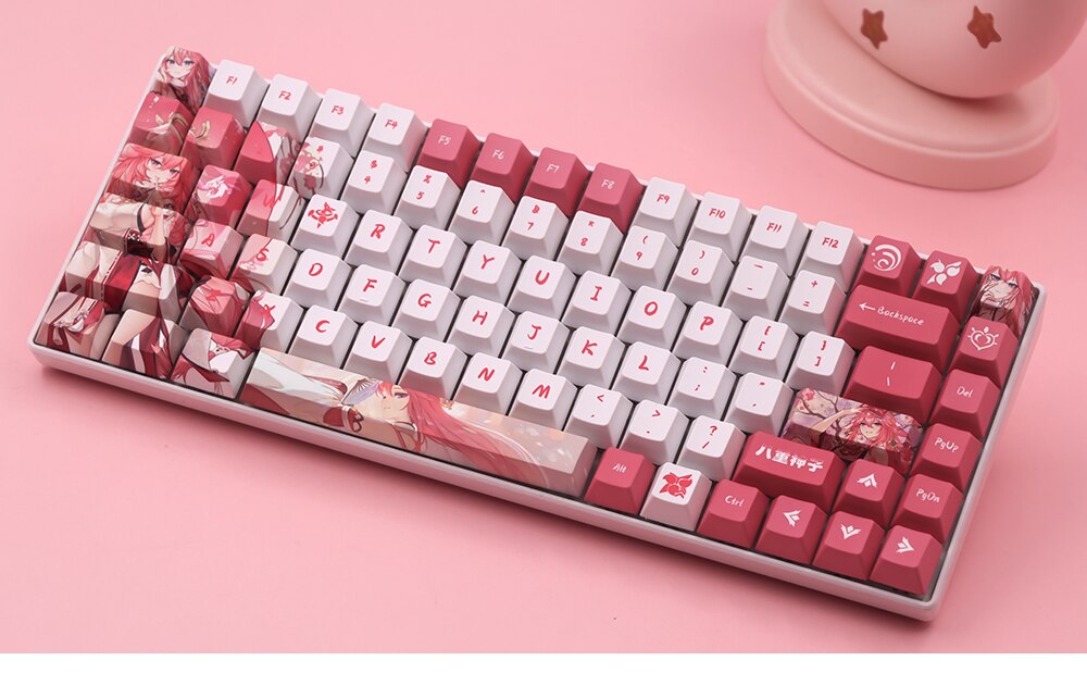 Genshin Yae Kamiko Cherry Profile PBT Keycaps