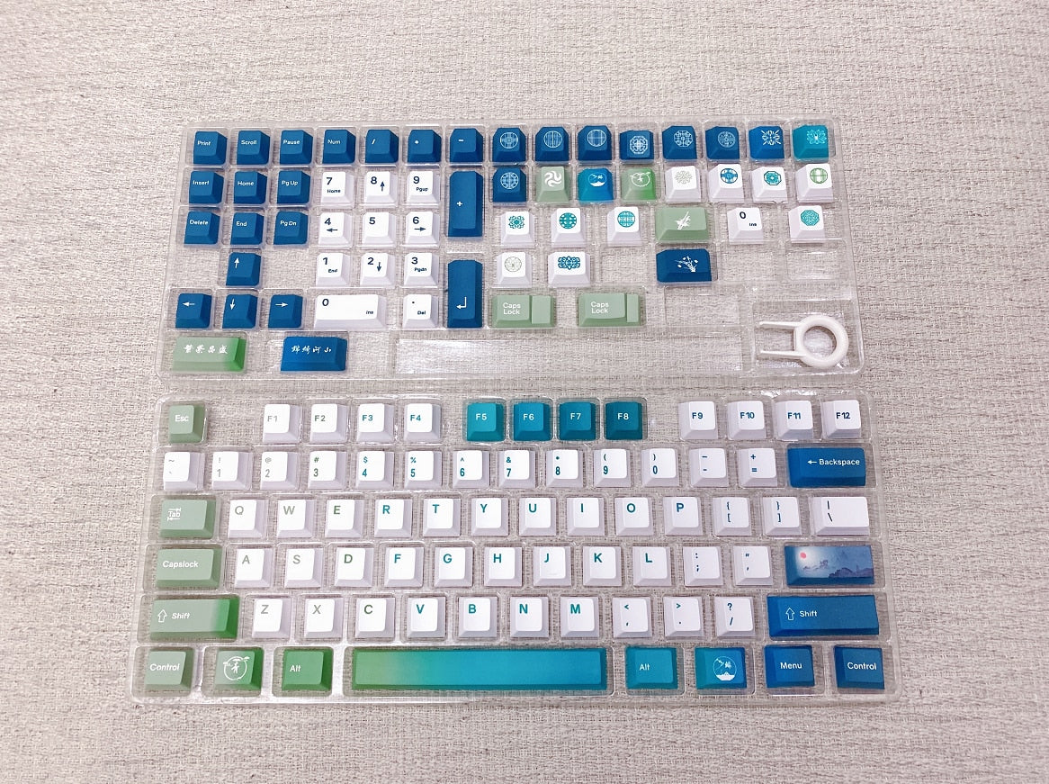 Turquoise Dip PBT Cherry Profile Keycaps