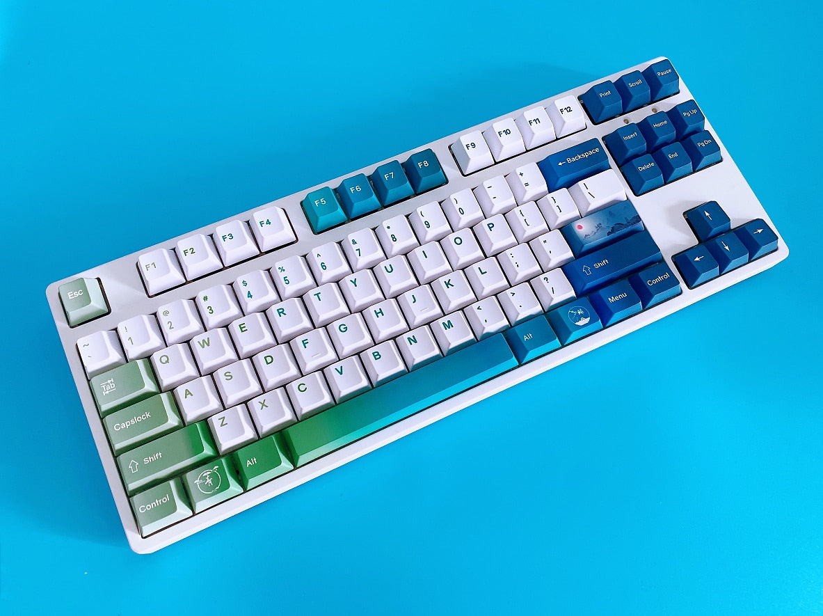 Turquoise Dip PBT Cherry Profile Keycaps