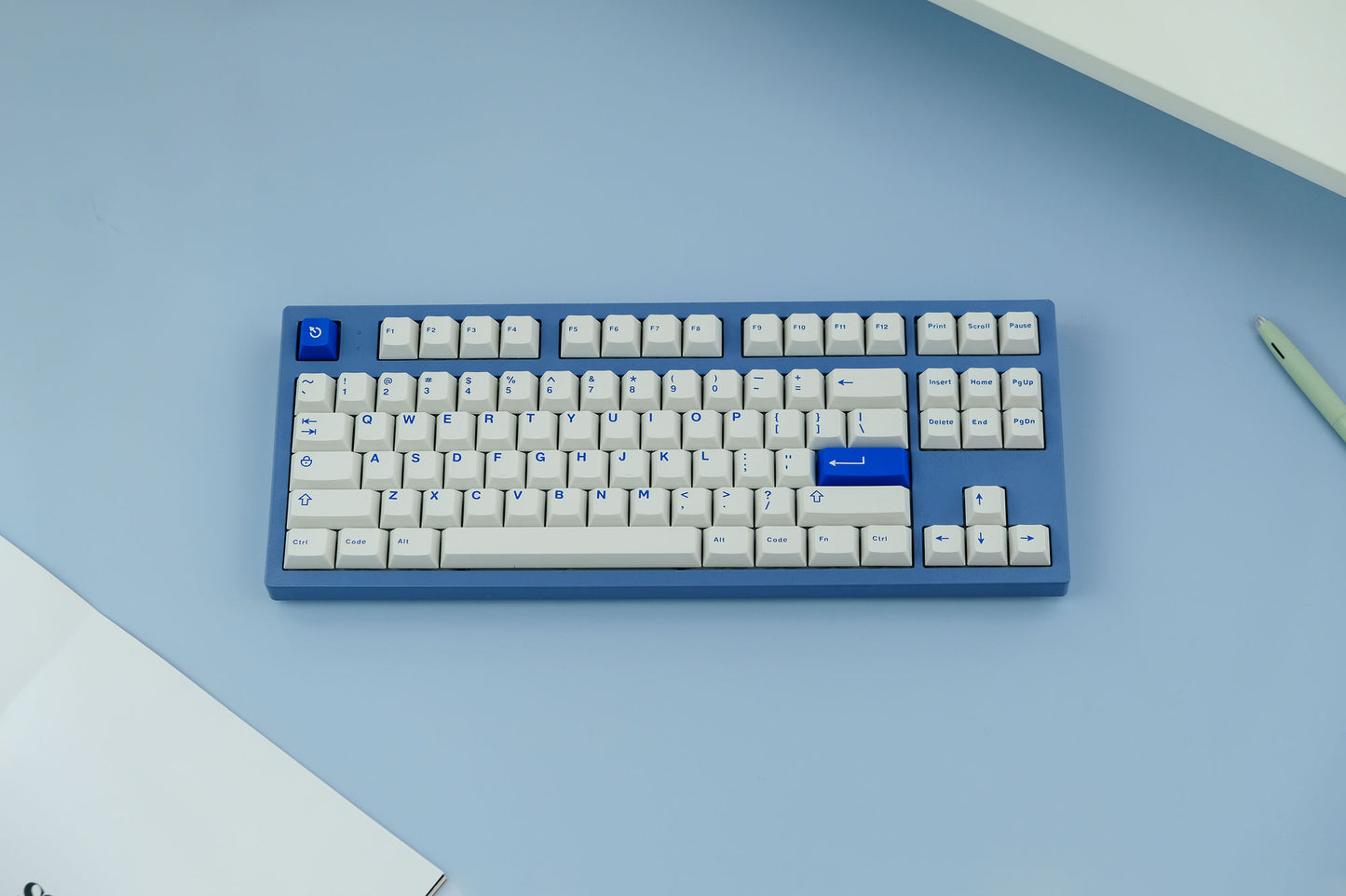 Aifei Icon Classic Blue Keycaps ABS Double Shot Keycaps Cherry Profile