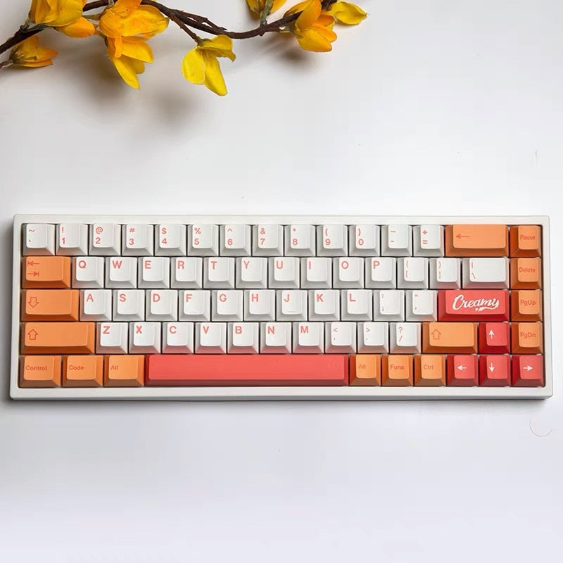 Peach Keycaps PBT Cherry Profile