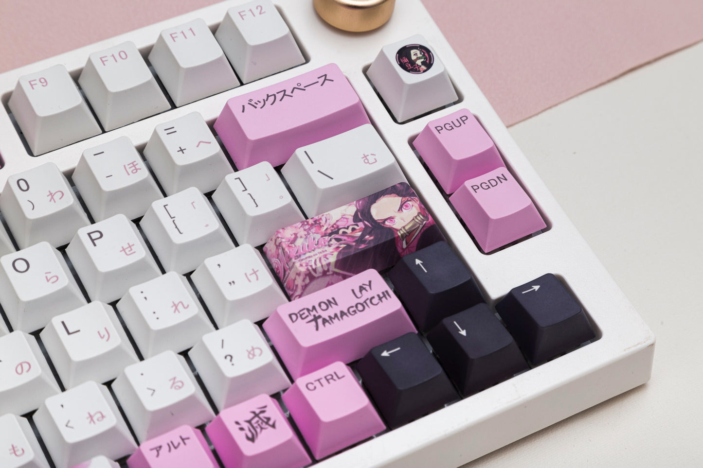 DS Nezuko PBT Keycaps الملف الشخصي الكرز