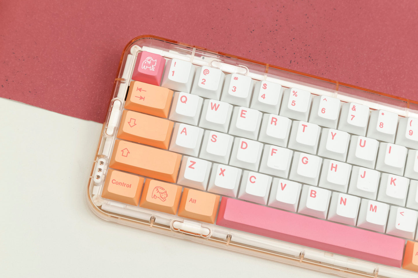 Orange Cat keycaps Cherry Profile