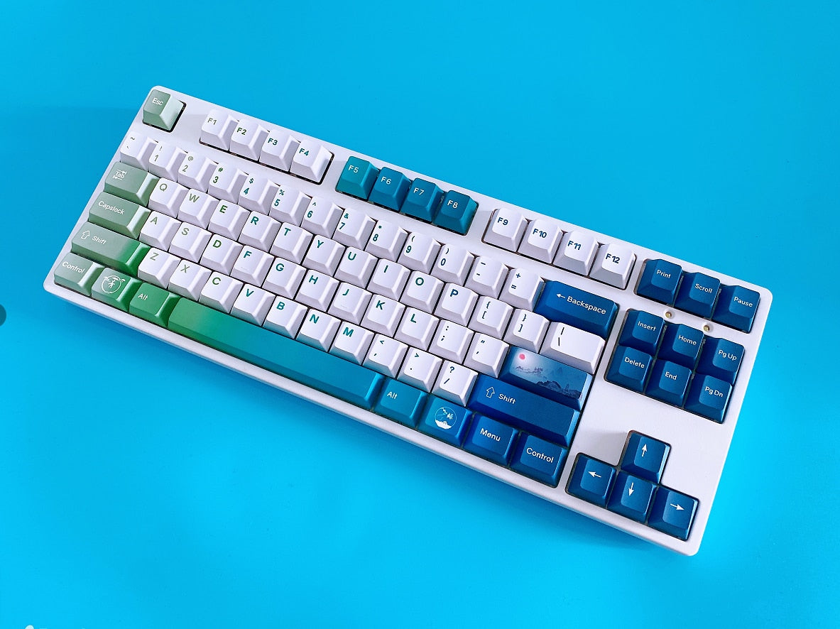 Turquoise Dip PBT Cherry Profile Keycaps