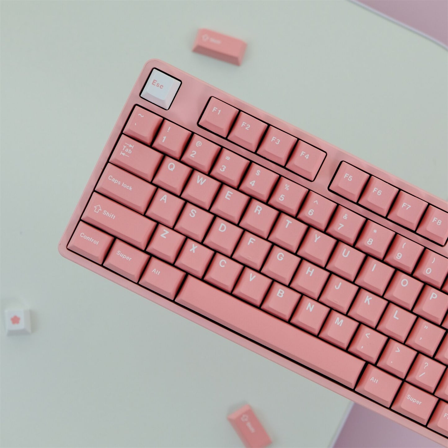 Peach Blossom Cherry Profile Keycaps