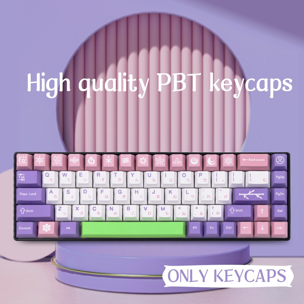 Hanami Pink PBT Keycaps Cherry Profile