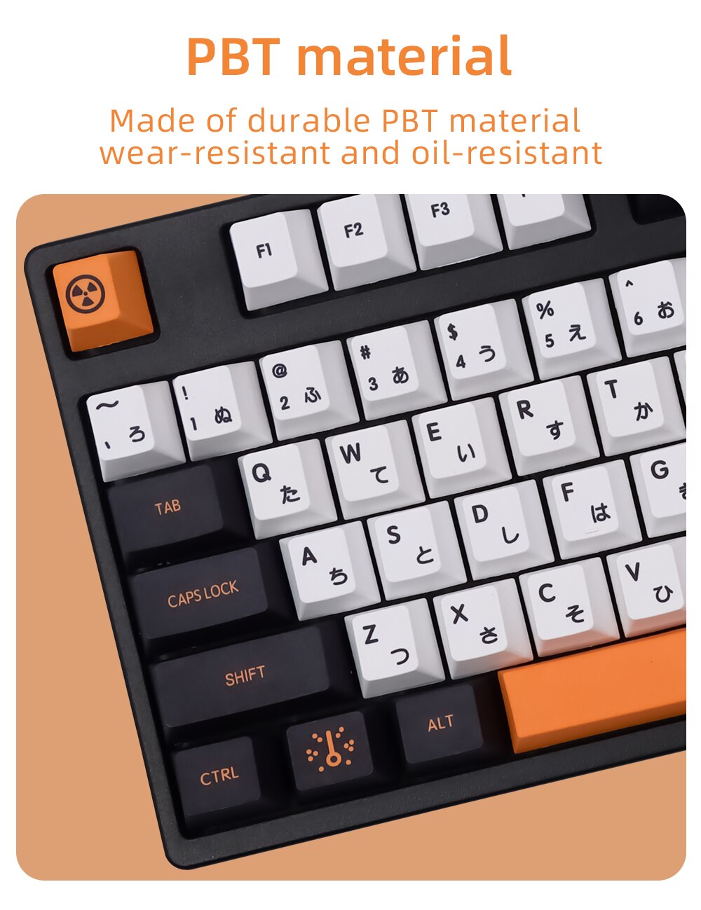 ملف تعريف الكرز الحرب الافتراضية PBT Keycaps