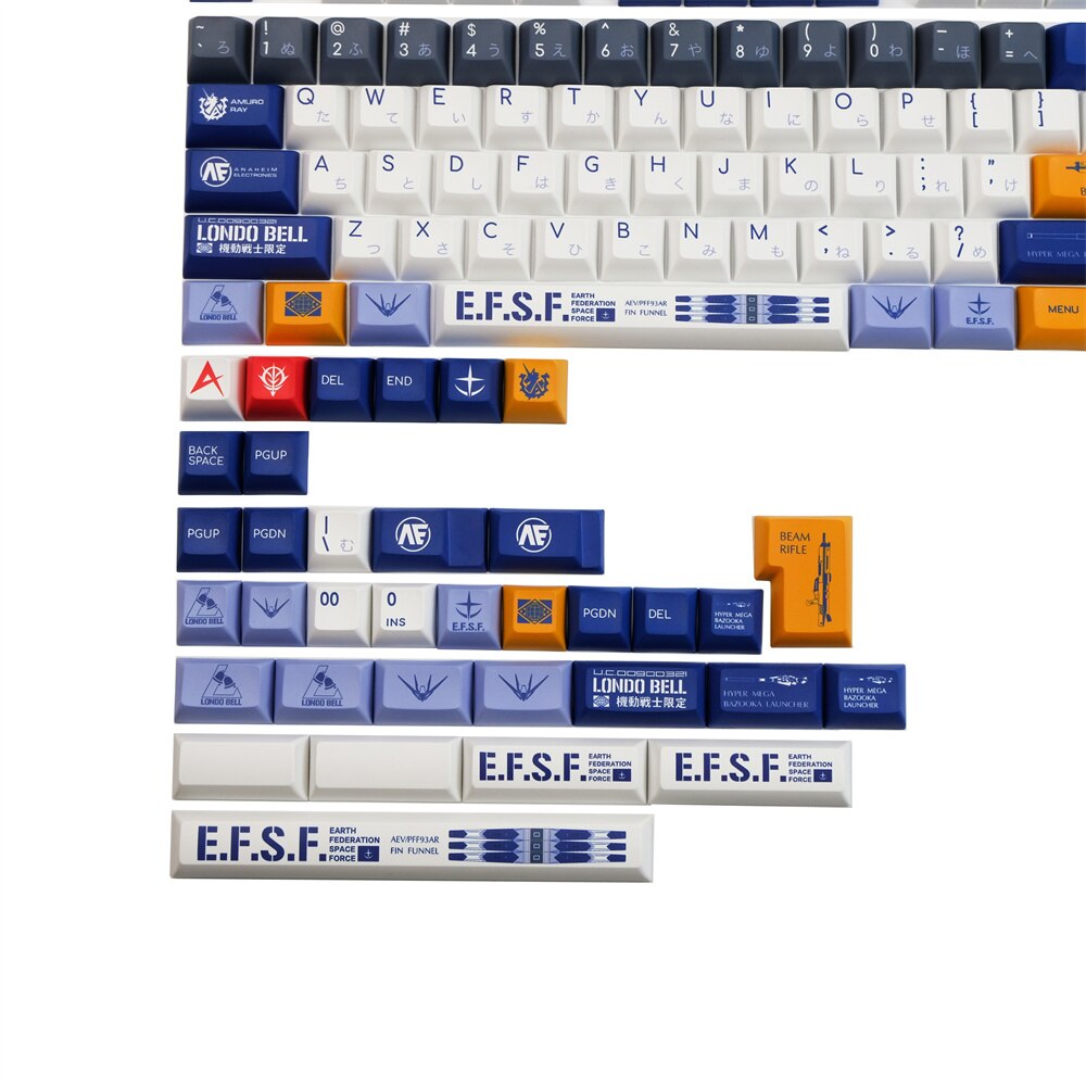 Gundam Warrior PBT Keycaps KCA Profile