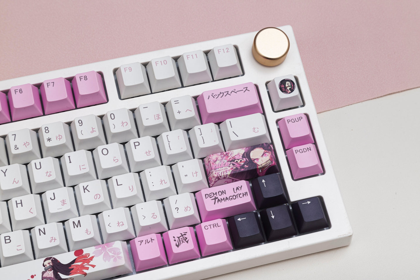 DS Nezuko PBT Keycaps الملف الشخصي الكرز