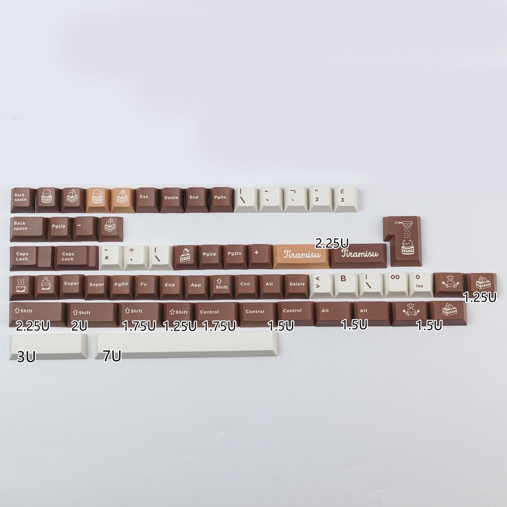 Tiramisu PBT Cherry Profile Keycaps