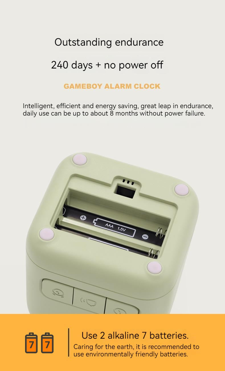 Creative Retro Mini Handheld Game Alarm Clock