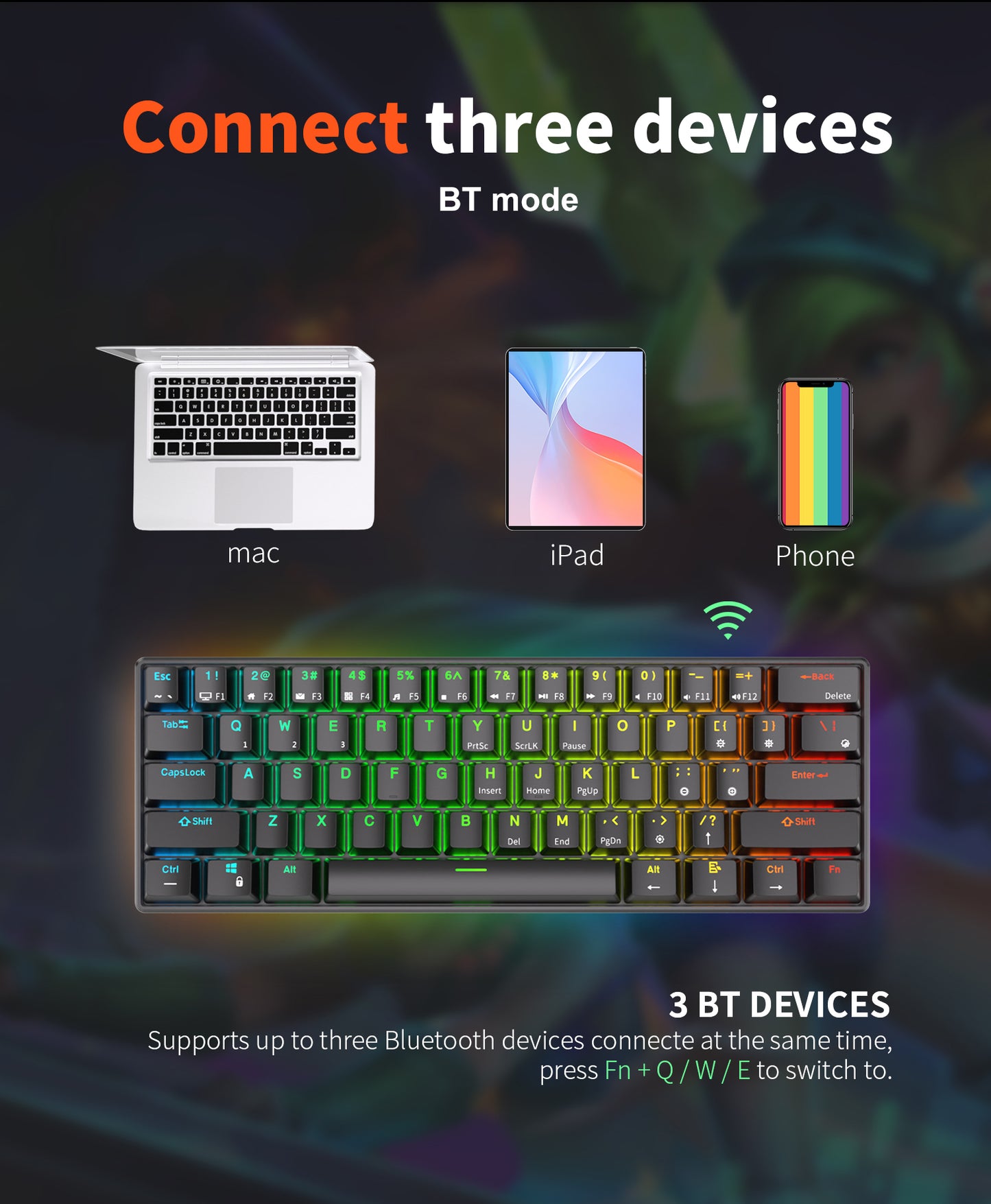 RK61  Wireless RGB Mechanical 60% Keyboard