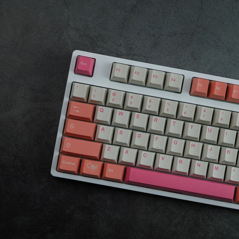 Orange Cat Keycaps Cherry Profile PBT