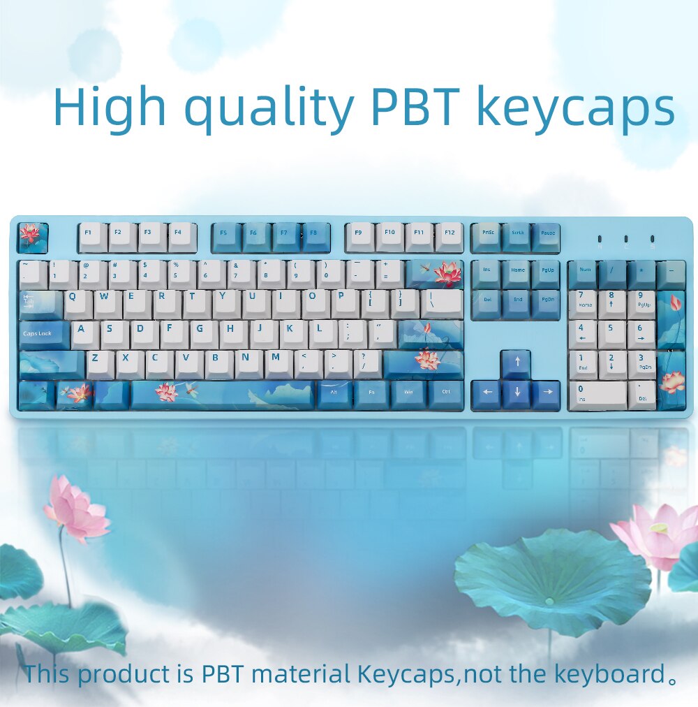 Lotus Cherry Profile PBT Keycaps