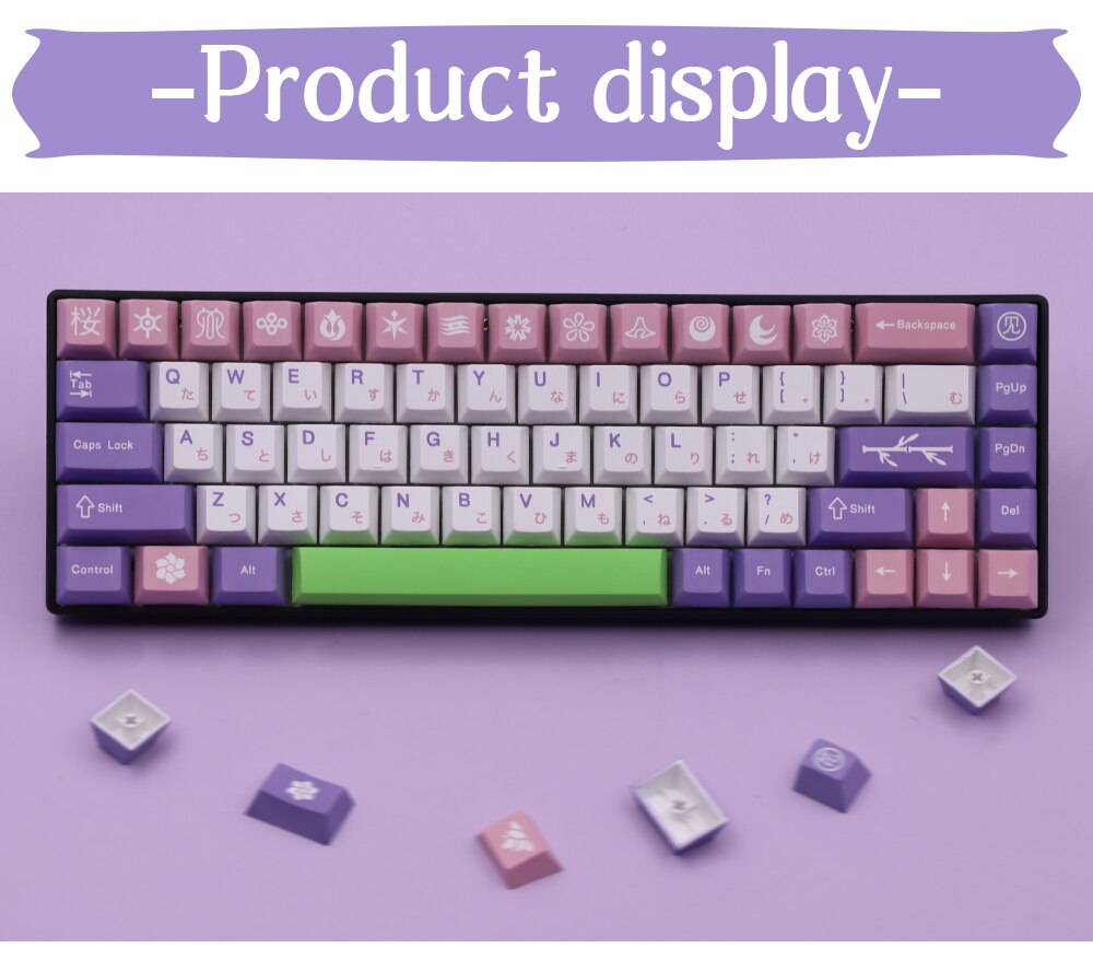 Hanami Pink PBT Keycaps Cherry Profile