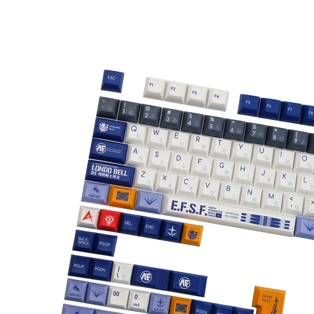 Gundam Warrior PBT Keycaps KCA Profile