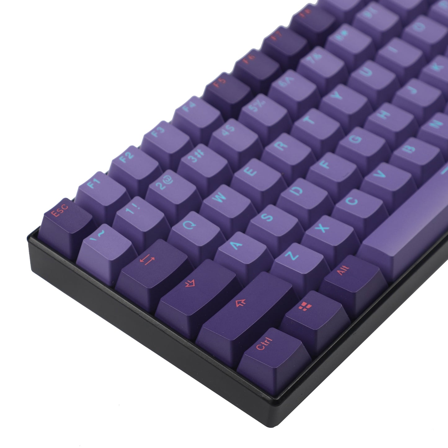 أرجواني مختلط طلقة مزدوجة PBT OEM ملف تعريف Keycaps